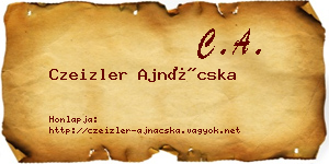Czeizler Ajnácska névjegykártya